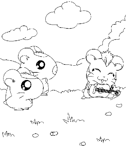 Página para colorir: Hamtaro (desenhos animados) #40196 - Páginas para Colorir Imprimíveis Gratuitamente