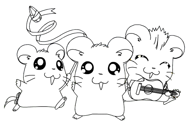 Página para colorir: Hamtaro (desenhos animados) #40216 - Páginas para Colorir Imprimíveis Gratuitamente