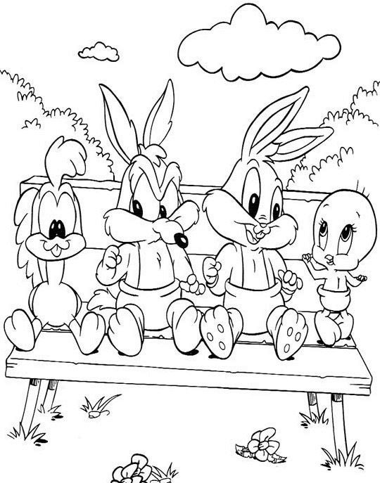 Página para colorir: músicas de bebê looney (desenhos animados) #26509 - Páginas para Colorir Imprimíveis Gratuitamente