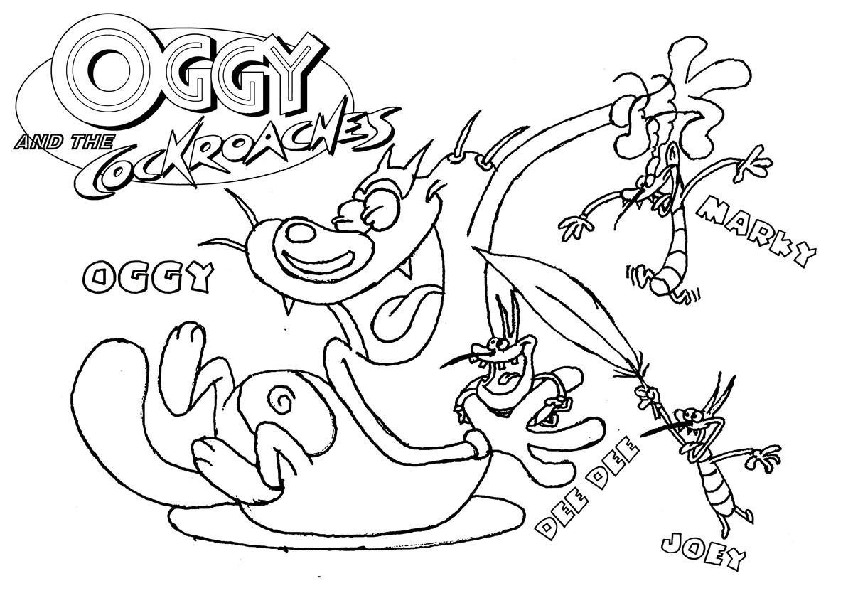 Página para colorir: Oggy e as Baratas (desenhos animados) #37860 - Páginas para Colorir Imprimíveis Gratuitamente