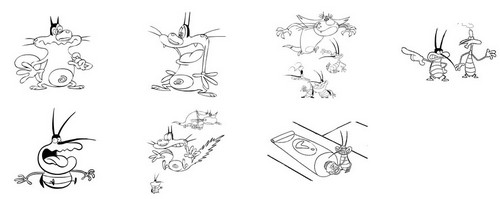 Página para colorir: Oggy e as Baratas (desenhos animados) #37904 - Páginas para Colorir Imprimíveis Gratuitamente