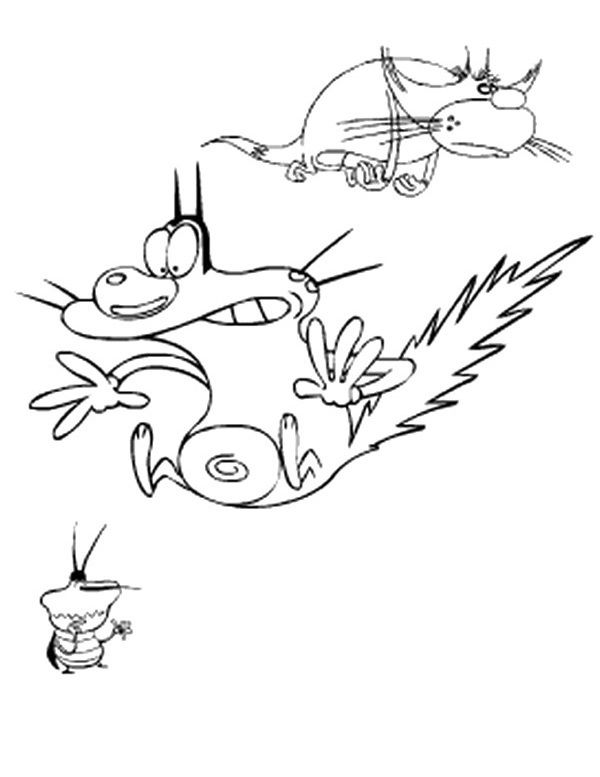 Página para colorir: Oggy e as Baratas (desenhos animados) #38034 - Páginas para Colorir Imprimíveis Gratuitamente