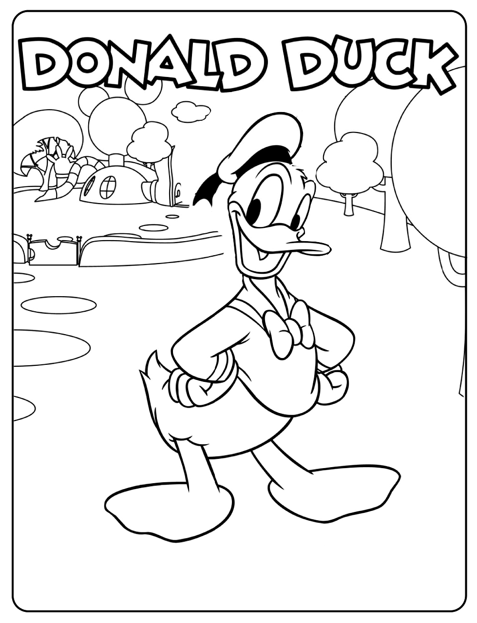 Página para colorir: Pato Donald (desenhos animados) #30134 - Páginas para Colorir Imprimíveis Gratuitamente