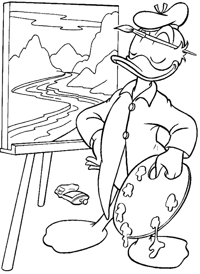Página para colorir: Pato Donald (desenhos animados) #30147 - Páginas para Colorir Imprimíveis Gratuitamente