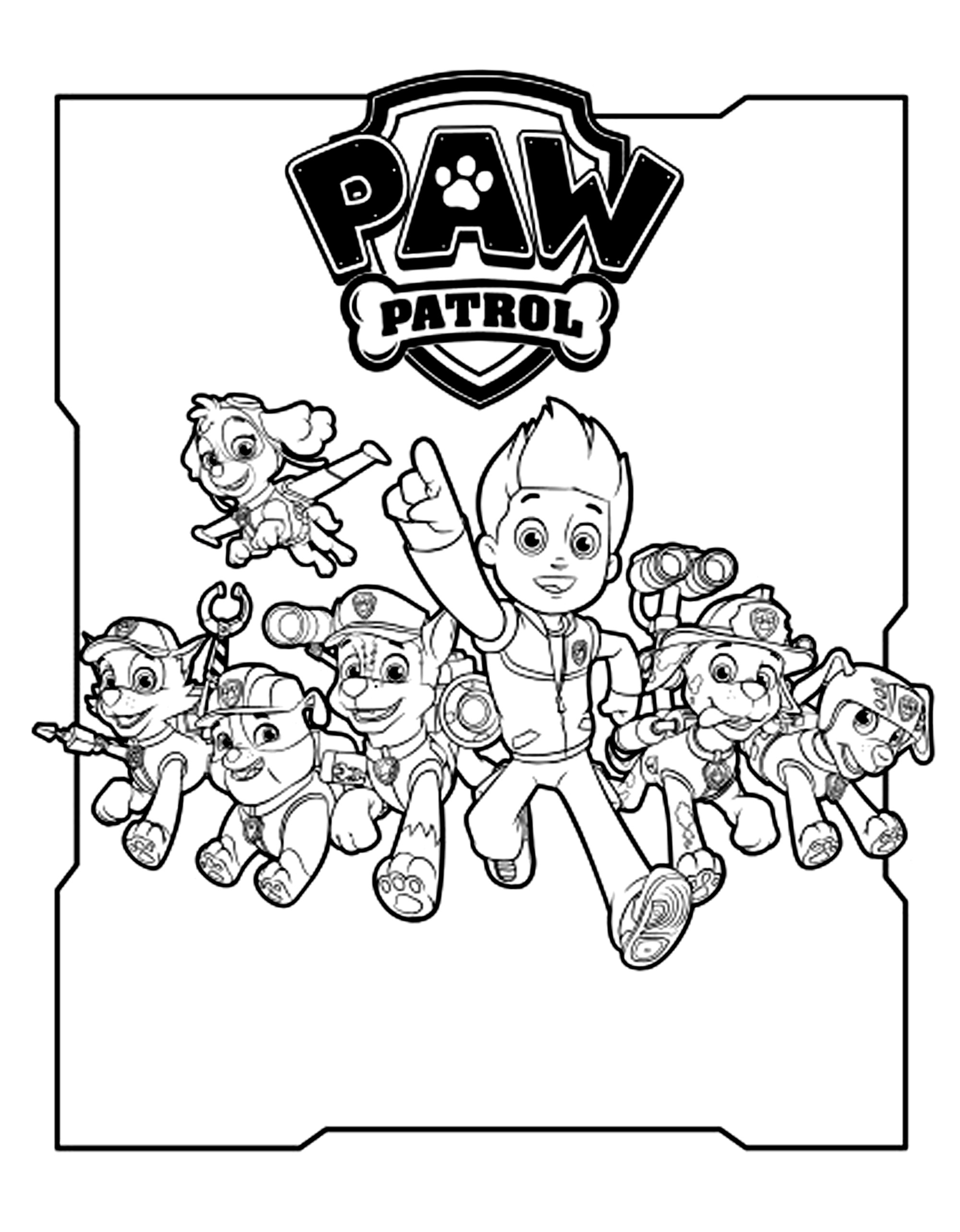 Página para colorir: Patrulha da pata (desenhos animados) #44353 - Páginas para Colorir Imprimíveis Gratuitamente