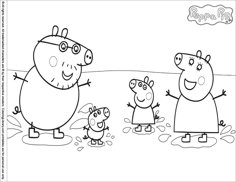 Página para colorir: Peppa Pig (desenhos animados) #44021 - Páginas para Colorir Imprimíveis Gratuitamente