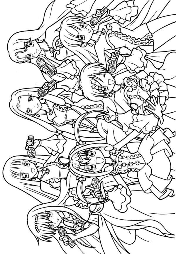 Página para colorir: Pichi Pichi Pitch: Mermaid Melody (desenhos animados) #53763 - Páginas para Colorir Imprimíveis Gratuitamente