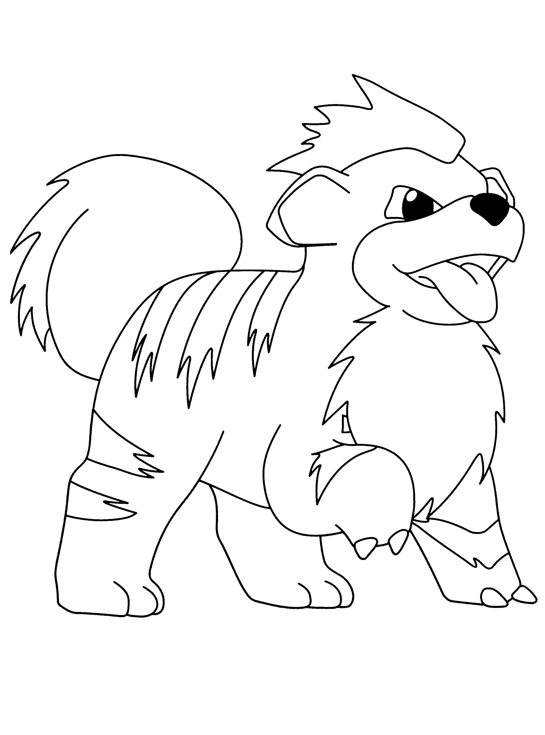 Desenhos para colorir de desenho do pokémon de fogo arcanine para colorir  