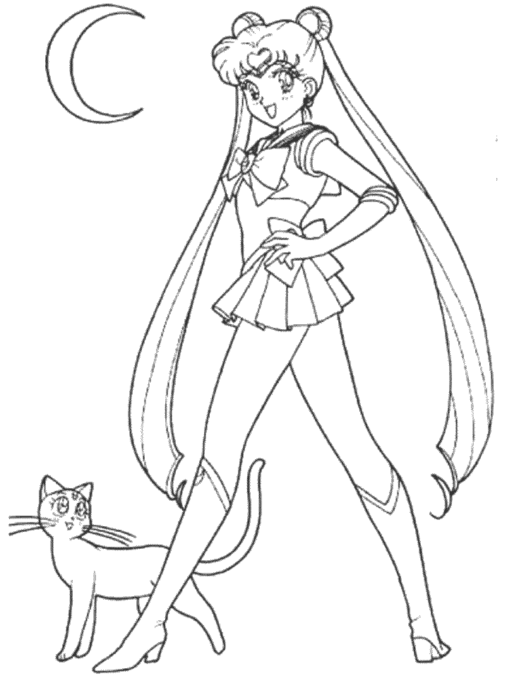 Página para colorir: Sailor Moon (desenhos animados) #50263 - Páginas para Colorir Imprimíveis Gratuitamente