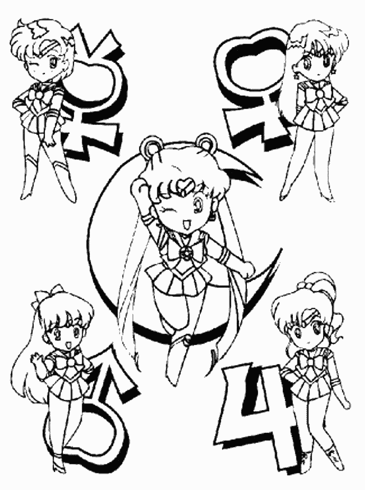Página para colorir: Sailor Moon (desenhos animados) #50374 - Páginas para Colorir Imprimíveis Gratuitamente