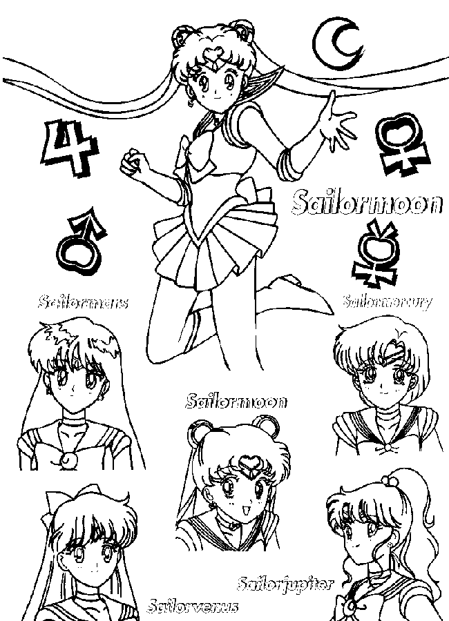 Página para colorir: Sailor Moon (desenhos animados) #50389 - Páginas para Colorir Imprimíveis Gratuitamente