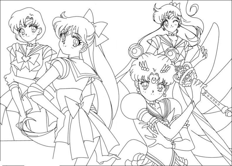 Página para colorir: Sailor Moon (desenhos animados) #50437 - Páginas para Colorir Imprimíveis Gratuitamente