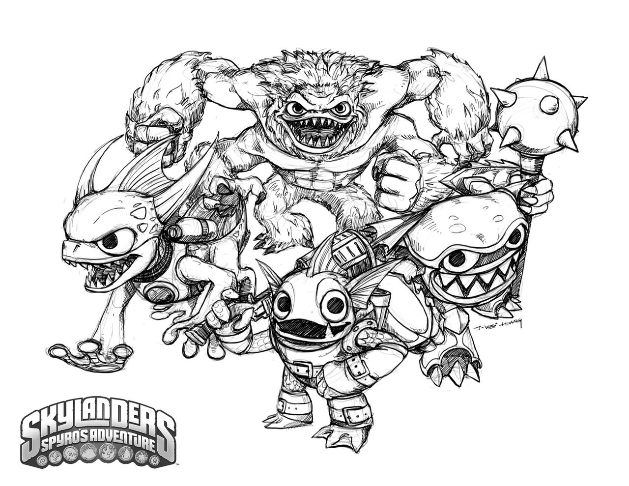 Página para colorir: Skylanders (desenhos animados) #43574 - Páginas para Colorir Imprimíveis Gratuitamente