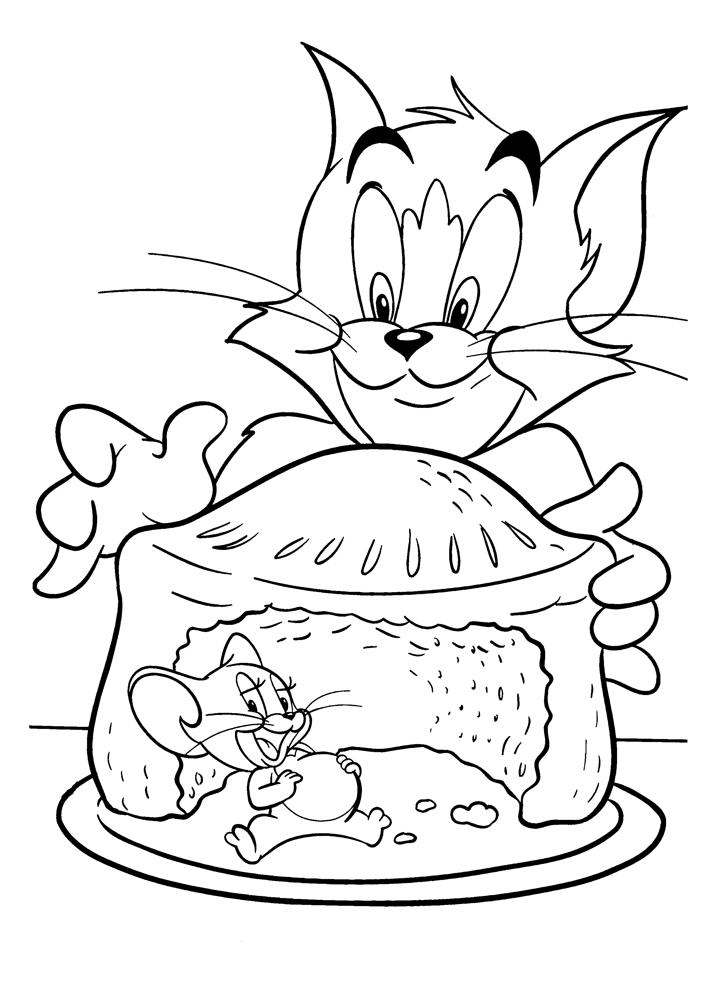 Página para colorir: tom e Jerry (desenhos animados) #24215 - Páginas para Colorir Imprimíveis Gratuitamente