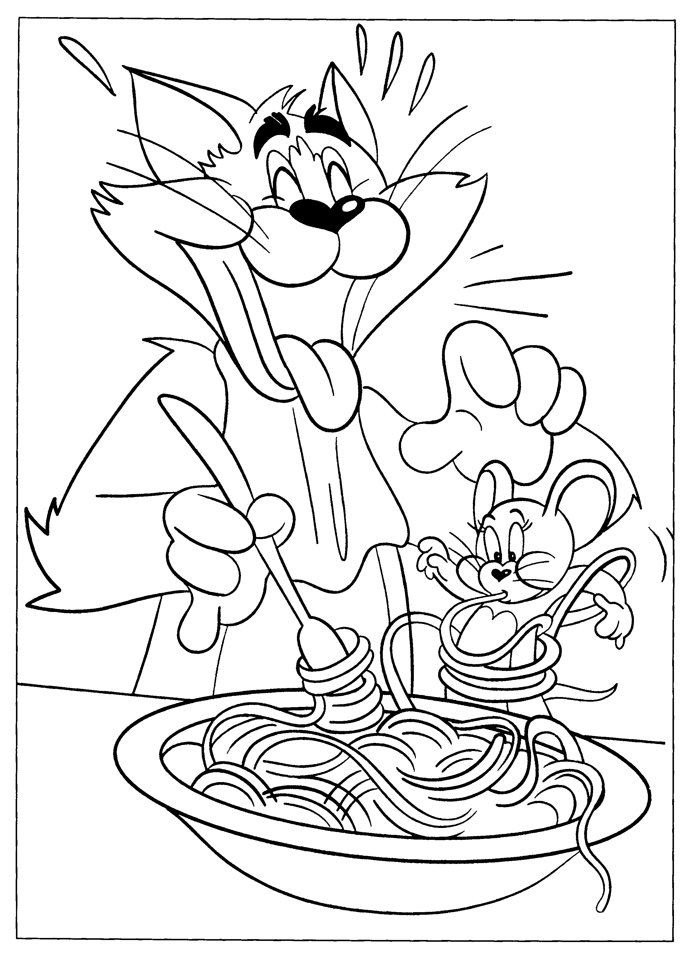 Página para colorir: tom e Jerry (desenhos animados) #24218 - Páginas para Colorir Imprimíveis Gratuitamente