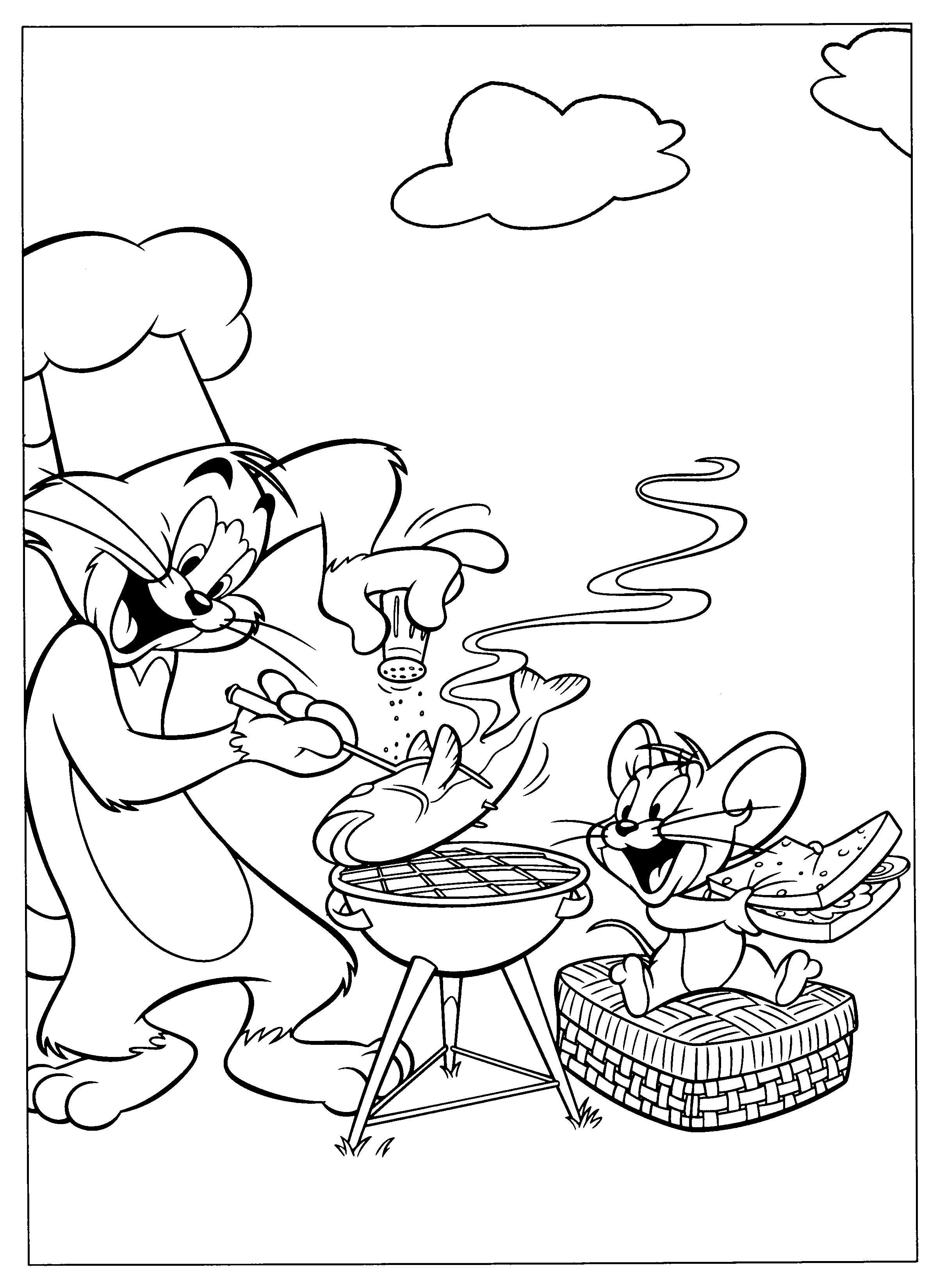 Página para colorir: tom e Jerry (desenhos animados) #24224 - Páginas para Colorir Imprimíveis Gratuitamente
