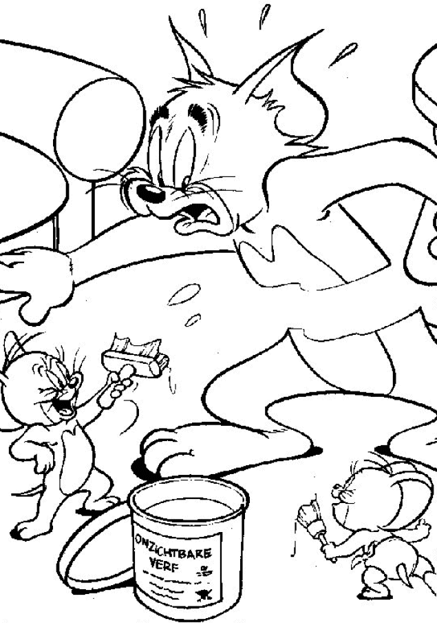 Página para colorir: tom e Jerry (desenhos animados) #24229 - Páginas para Colorir Imprimíveis Gratuitamente