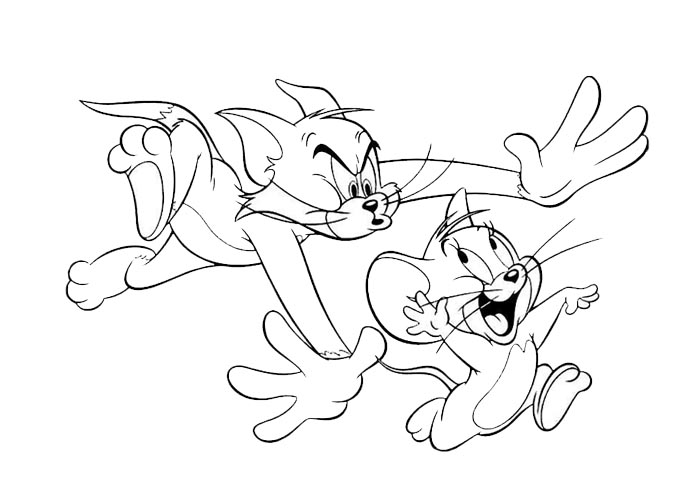 Página para colorir: tom e Jerry (desenhos animados) #24278 - Páginas para Colorir Imprimíveis Gratuitamente