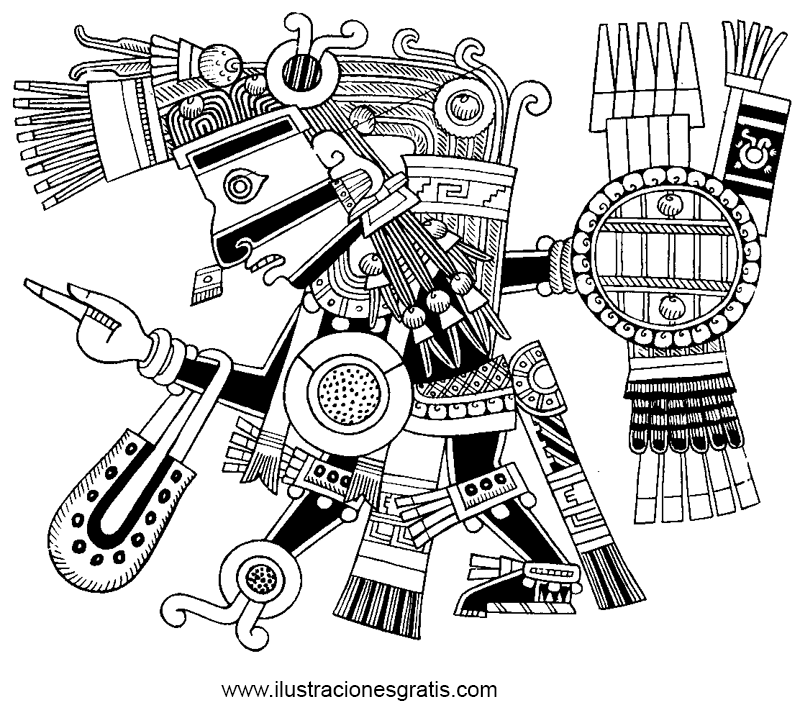 Página para colorir: mitologia asteca (deuses e deusas) #111535 - Páginas para Colorir Imprimíveis Gratuitamente