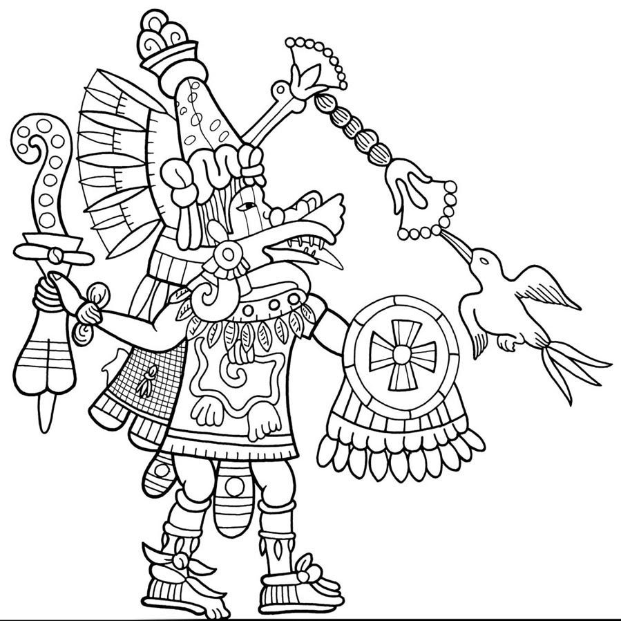 Página para colorir: mitologia asteca (deuses e deusas) #111539 - Páginas para Colorir Imprimíveis Gratuitamente