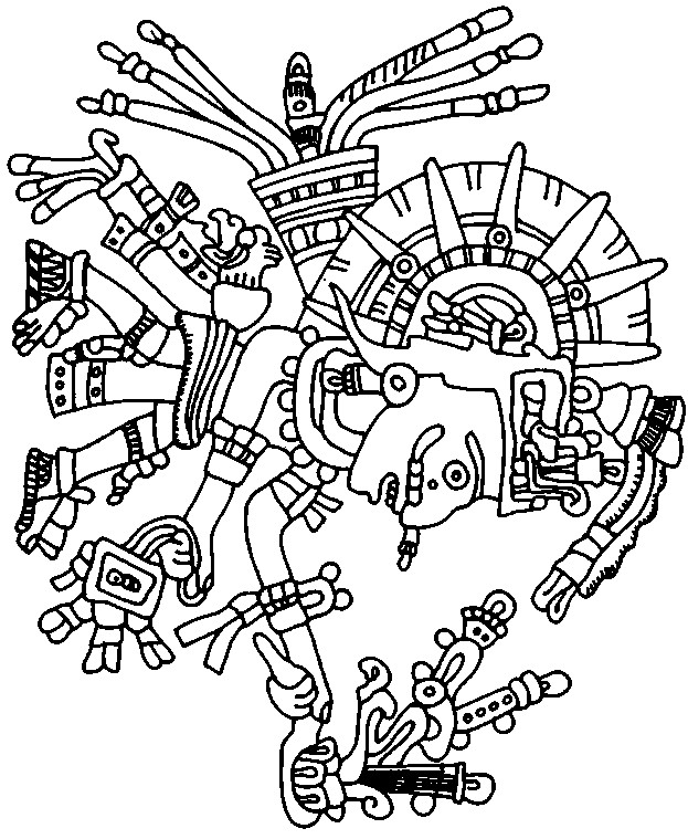 Página para colorir: mitologia asteca (deuses e deusas) #111552 - Páginas para Colorir Imprimíveis Gratuitamente