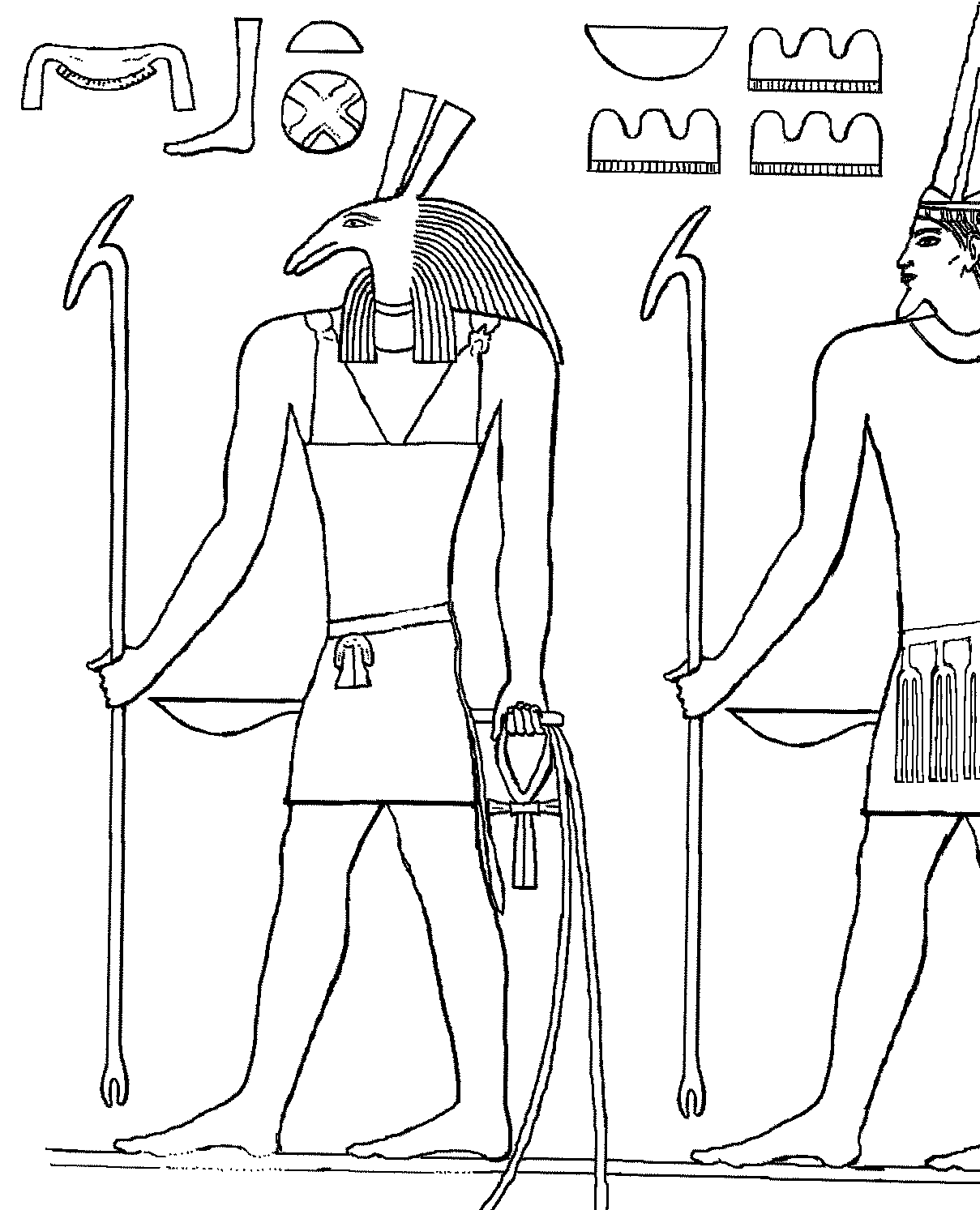 Página para colorir: mitologia egípcia (deuses e deusas) #111254 - Páginas para Colorir Imprimíveis Gratuitamente