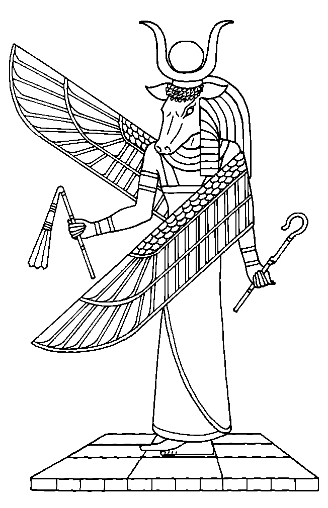 Página para colorir: mitologia egípcia (deuses e deusas) #111304 - Páginas para Colorir Imprimíveis Gratuitamente