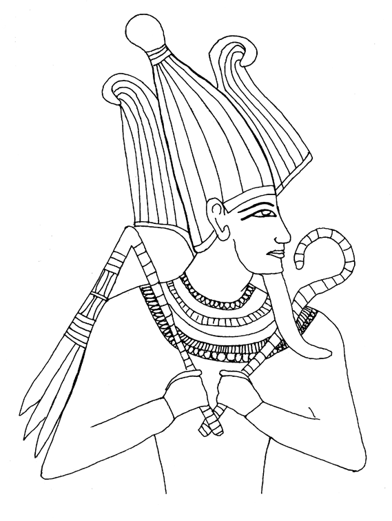 Página para colorir: mitologia egípcia (deuses e deusas) #111325 - Páginas para Colorir Imprimíveis Gratuitamente