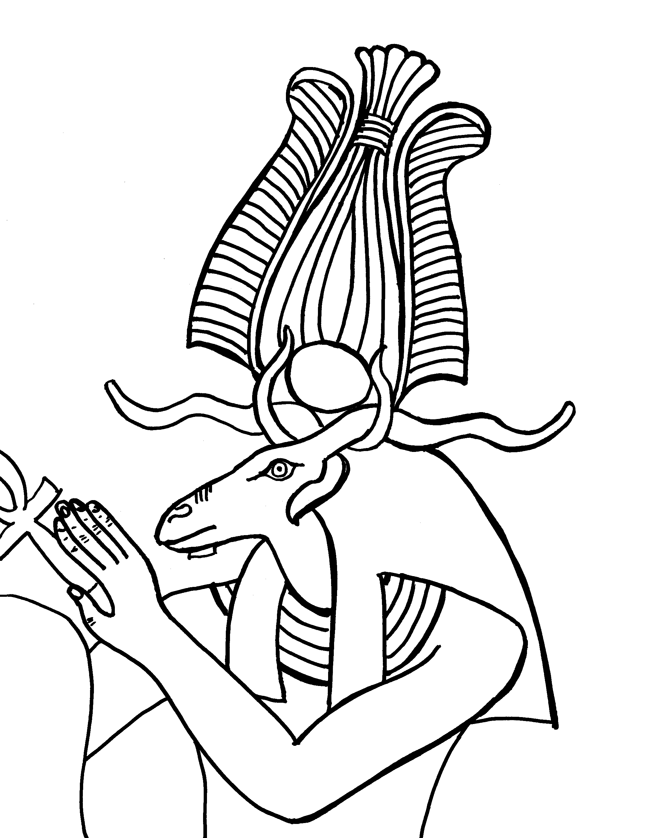 Página para colorir: mitologia egípcia (deuses e deusas) #111376 - Páginas para Colorir Imprimíveis Gratuitamente