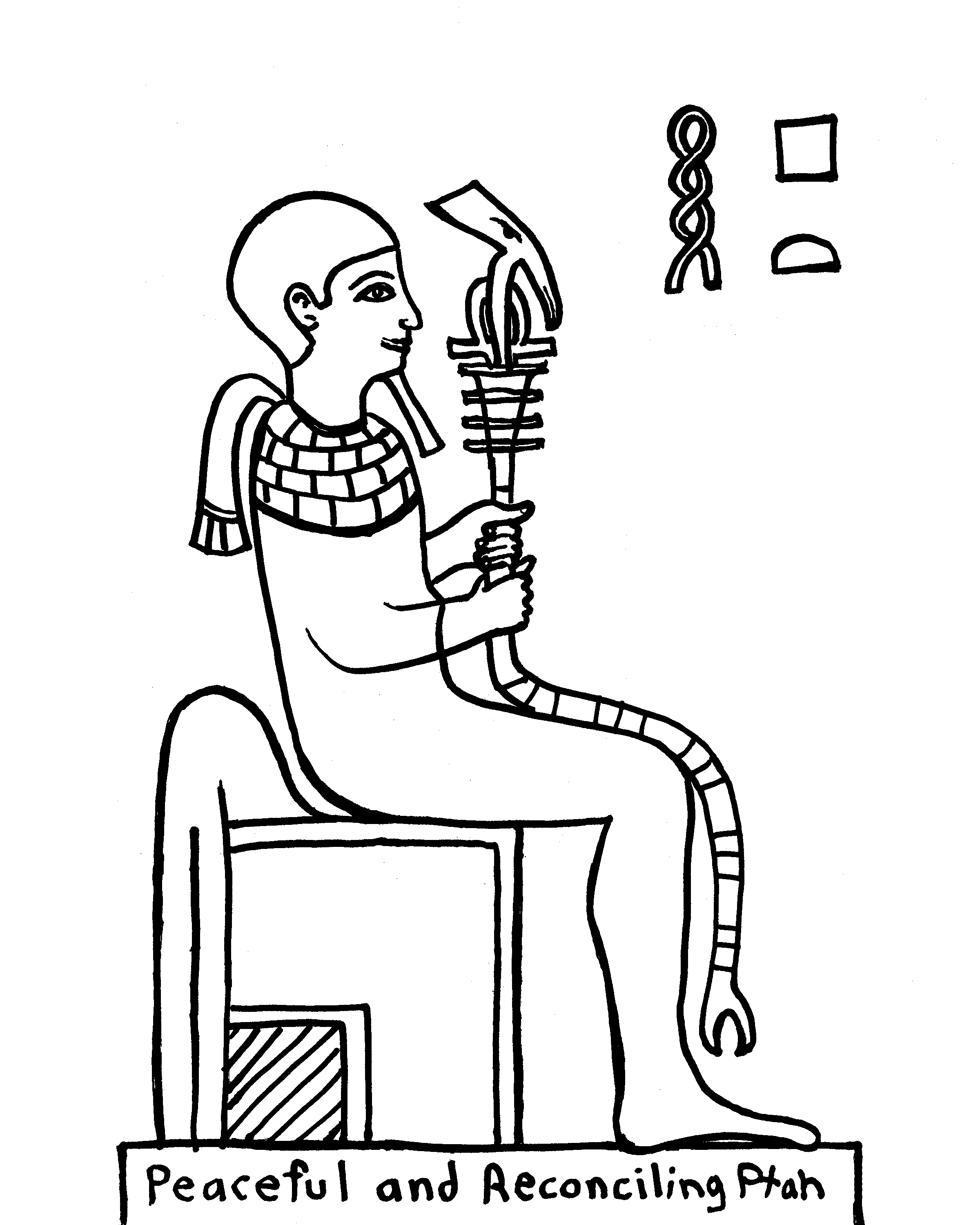 Página para colorir: mitologia egípcia (deuses e deusas) #111425 - Páginas para Colorir Imprimíveis Gratuitamente