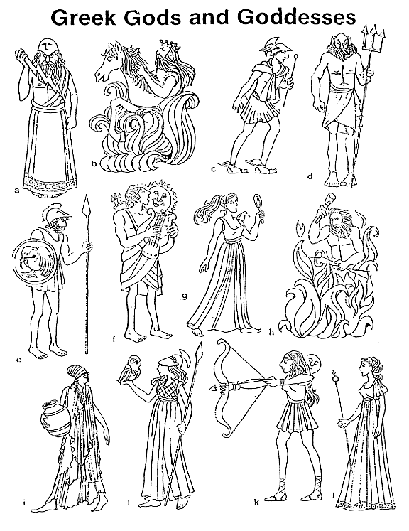 Página para colorir: mitologia grega (deuses e deusas) #109694 - Páginas para Colorir Imprimíveis Gratuitamente