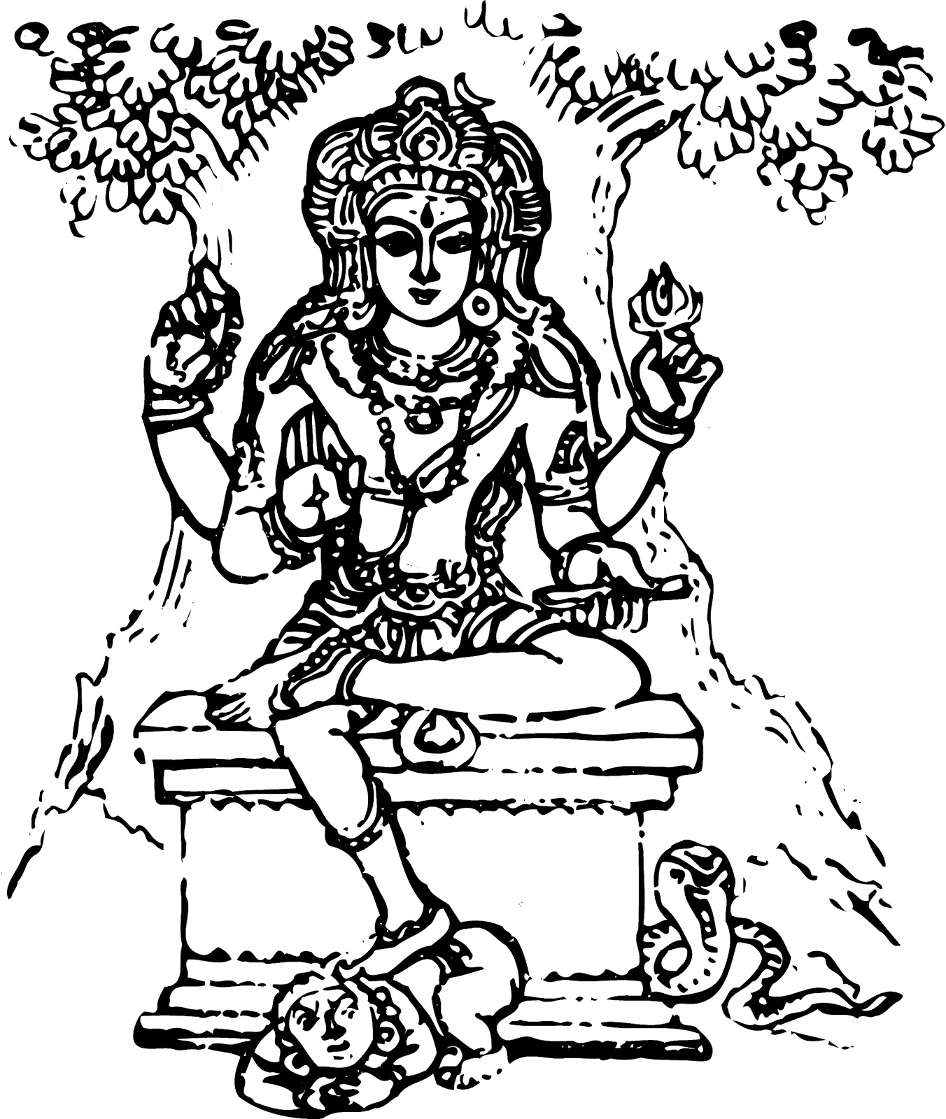 Página para colorir: mitologia hindu (deuses e deusas) #109228 - Páginas para Colorir Imprimíveis Gratuitamente