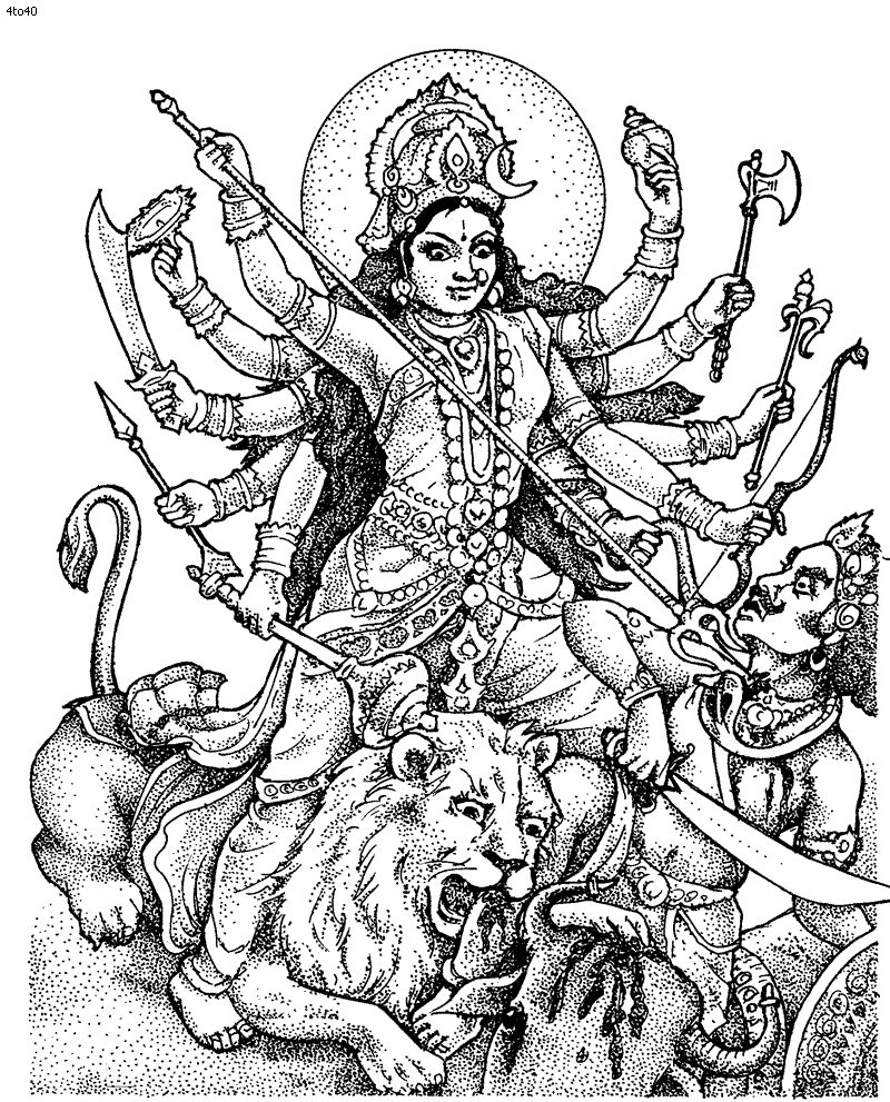 Página para colorir: mitologia hindu (deuses e deusas) #109297 - Páginas para Colorir Imprimíveis Gratuitamente