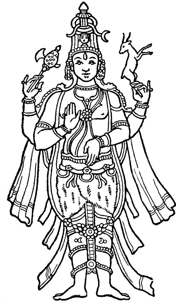 Página para colorir: mitologia hindu (deuses e deusas) #109444 - Páginas para Colorir Imprimíveis Gratuitamente