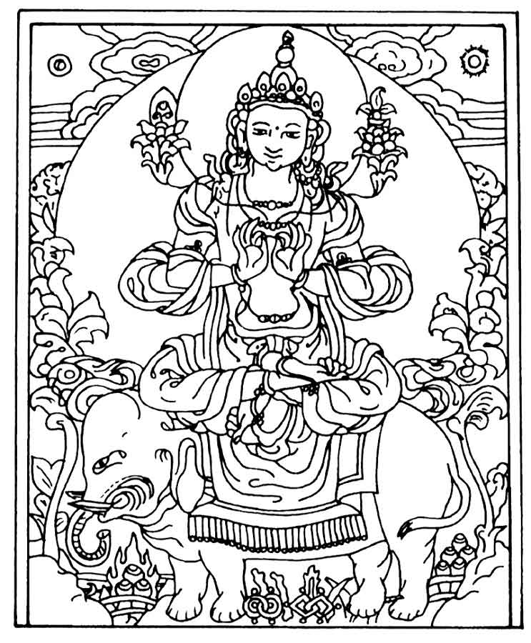 Página para colorir: Mitologia hindu: Buda (deuses e deusas) #89516 - Páginas para Colorir Imprimíveis Gratuitamente