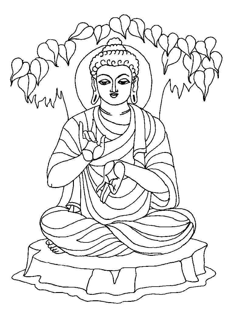 Página para colorir: Mitologia hindu: Buda (deuses e deusas) #89518 - Páginas para Colorir Imprimíveis Gratuitamente