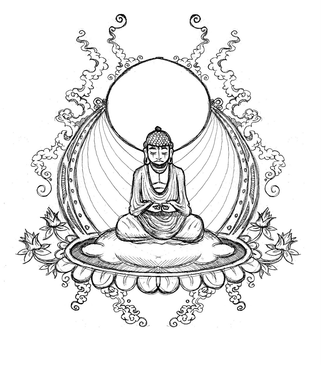 Página para colorir: Mitologia hindu: Buda (deuses e deusas) #89537 - Páginas para Colorir Imprimíveis Gratuitamente