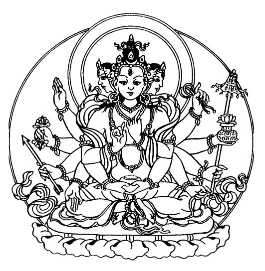 Página para colorir: Mitologia hindu: Buda (deuses e deusas) #89544 - Páginas para Colorir Imprimíveis Gratuitamente
