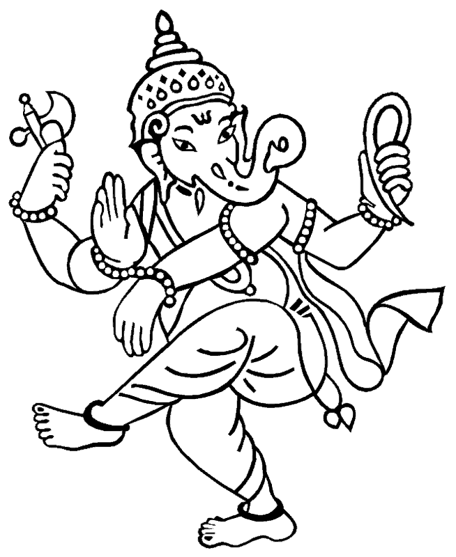 Página para colorir: Mitologia Hindu: Ganesh (deuses e deusas) #96853 - Páginas para Colorir Imprimíveis Gratuitamente