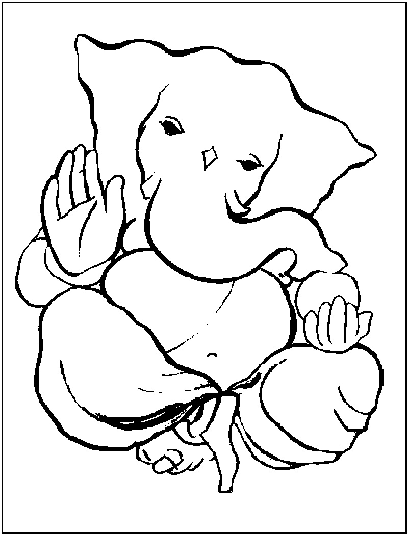 Página para colorir: Mitologia Hindu: Ganesh (deuses e deusas) #96859 - Páginas para Colorir Imprimíveis Gratuitamente