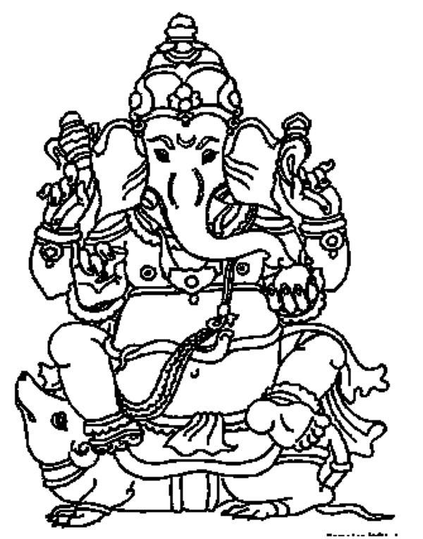 Página para colorir: Mitologia Hindu: Ganesh (deuses e deusas) #96878 - Páginas para Colorir Imprimíveis Gratuitamente