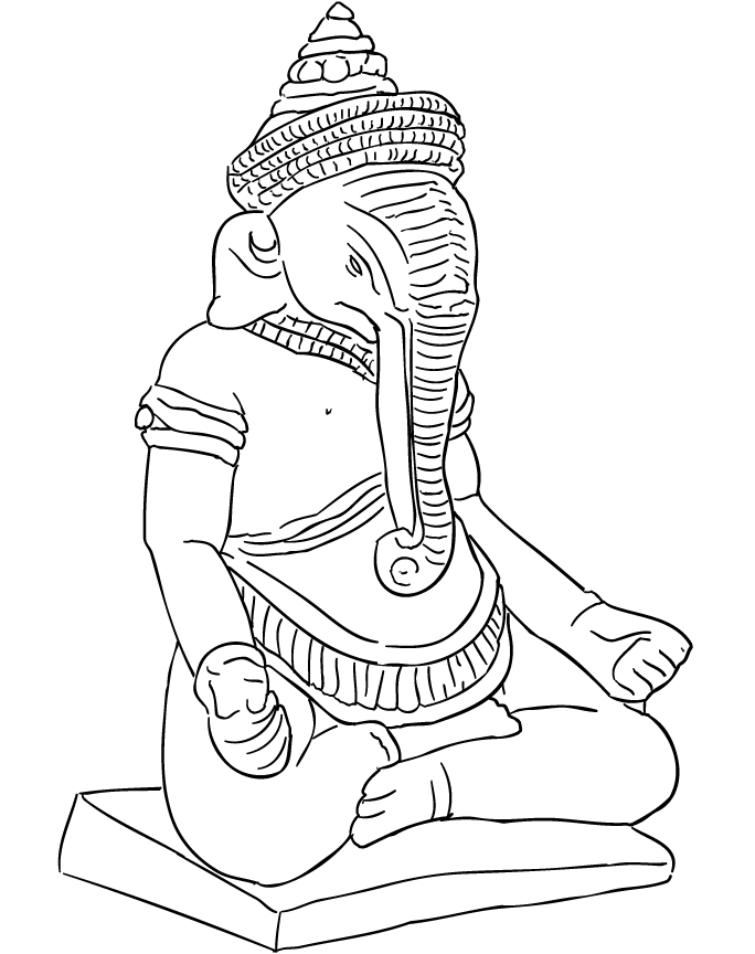 Página para colorir: Mitologia Hindu: Ganesh (deuses e deusas) #96879 - Páginas para Colorir Imprimíveis Gratuitamente