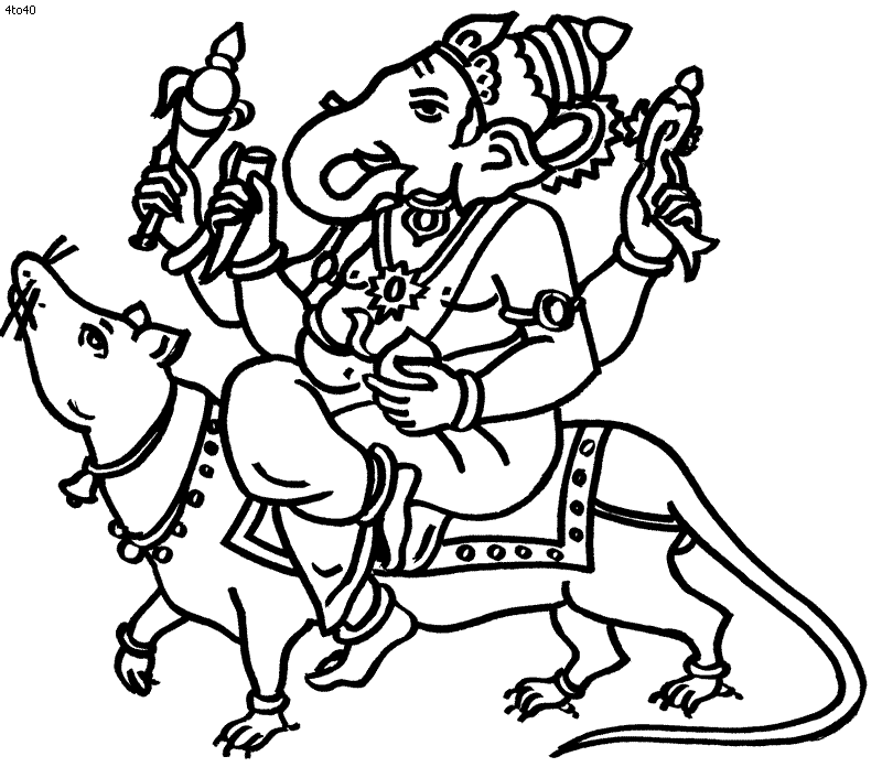 Página para colorir: Mitologia Hindu: Ganesh (deuses e deusas) #96884 - Páginas para Colorir Imprimíveis Gratuitamente