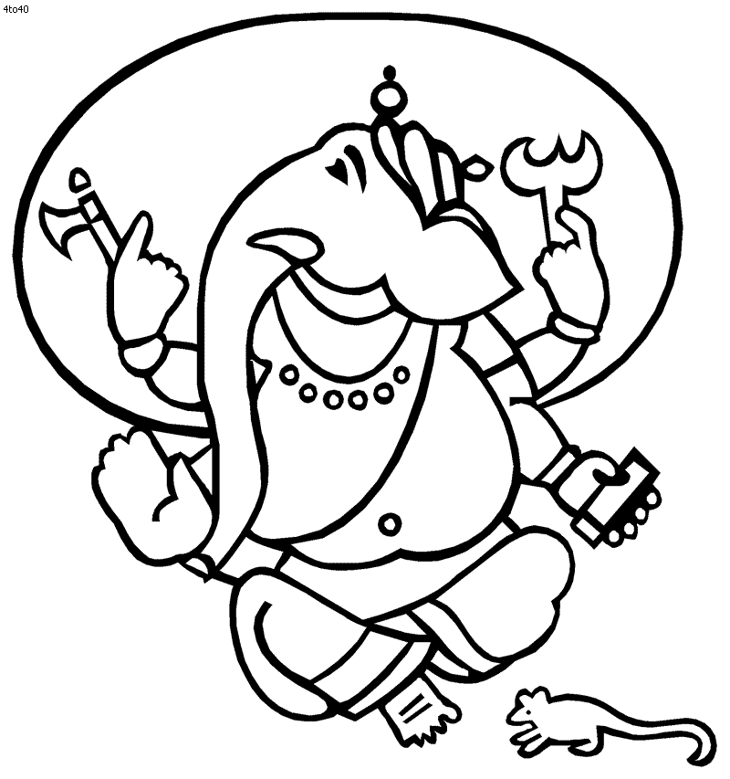 Página para colorir: Mitologia Hindu: Ganesh (deuses e deusas) #96886 - Páginas para Colorir Imprimíveis Gratuitamente