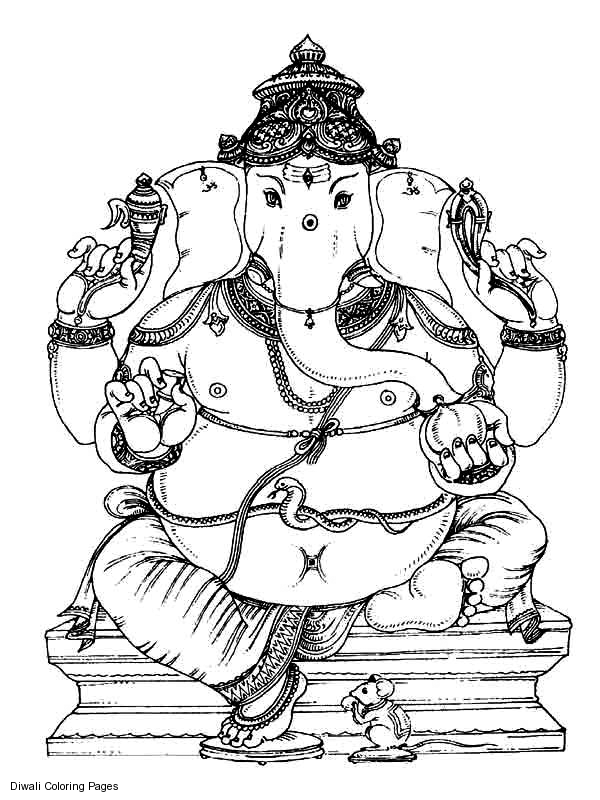 Página para colorir: Mitologia Hindu: Ganesh (deuses e deusas) #96897 - Páginas para Colorir Imprimíveis Gratuitamente