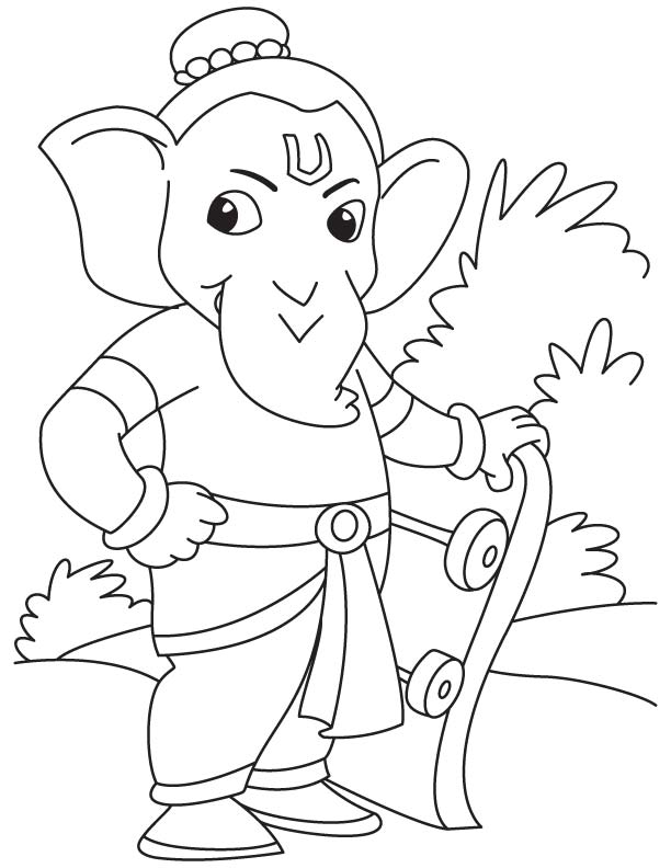 Página para colorir: Mitologia Hindu: Ganesh (deuses e deusas) #97134 - Páginas para Colorir Imprimíveis Gratuitamente
