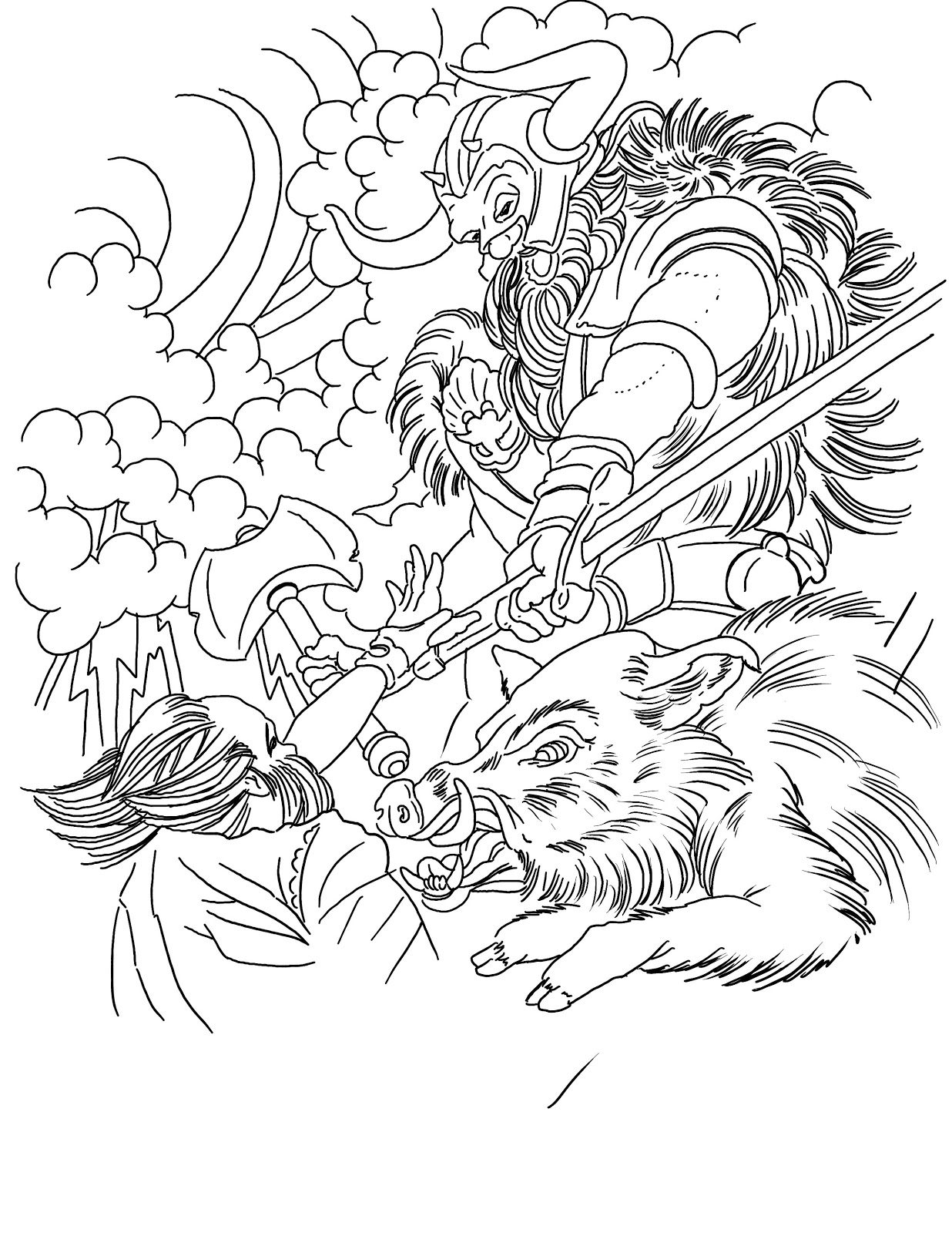 Página para colorir: mitologia nórdica (deuses e deusas) #110689 - Páginas para Colorir Imprimíveis Gratuitamente