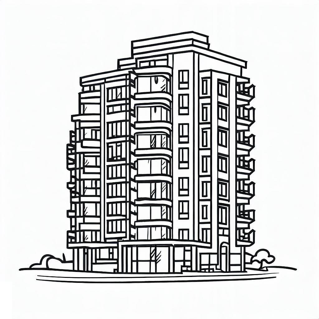 Desenho gratuito Apartamento #189292 da colecao Edifícios e Arquitetura para imprimir