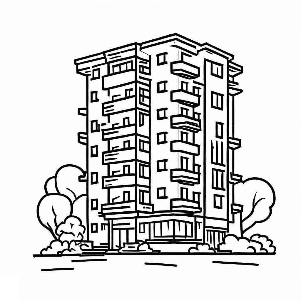 Desenho gratuito Apartamento #189293 da colecao Edifícios e Arquitetura para imprimir