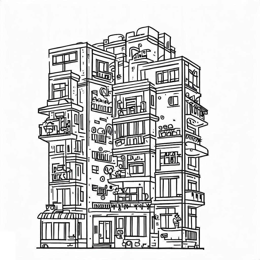 Desenho gratuito Apartamento #189302 da colecao Edifícios e Arquitetura para imprimir